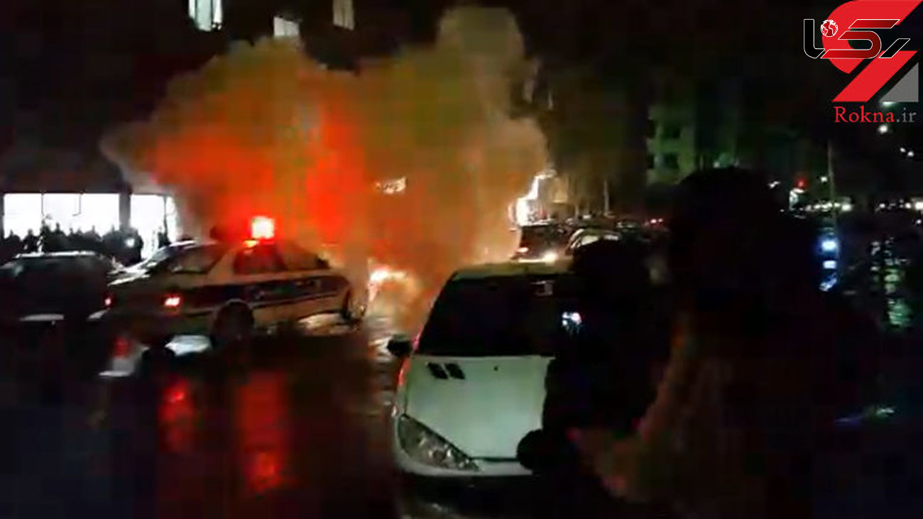 دستگیری عاملان انفجار ترقه در ماشین پلیس مشهد /این حادثه در چهارشنبه سوری رخ داد+عکس و فیلم