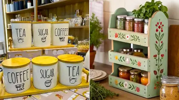 شیک‌ ترین مدل‌ های استند چوبی حبوبات برای نظم‌ دهی به آشپزخانه