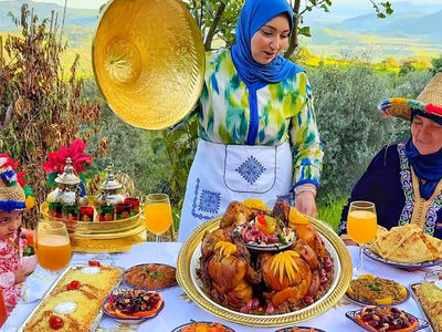 پخت غذای سنتی در مراکش: تجربه‌ای خاص از آشپزی در طبیعت + فیلم