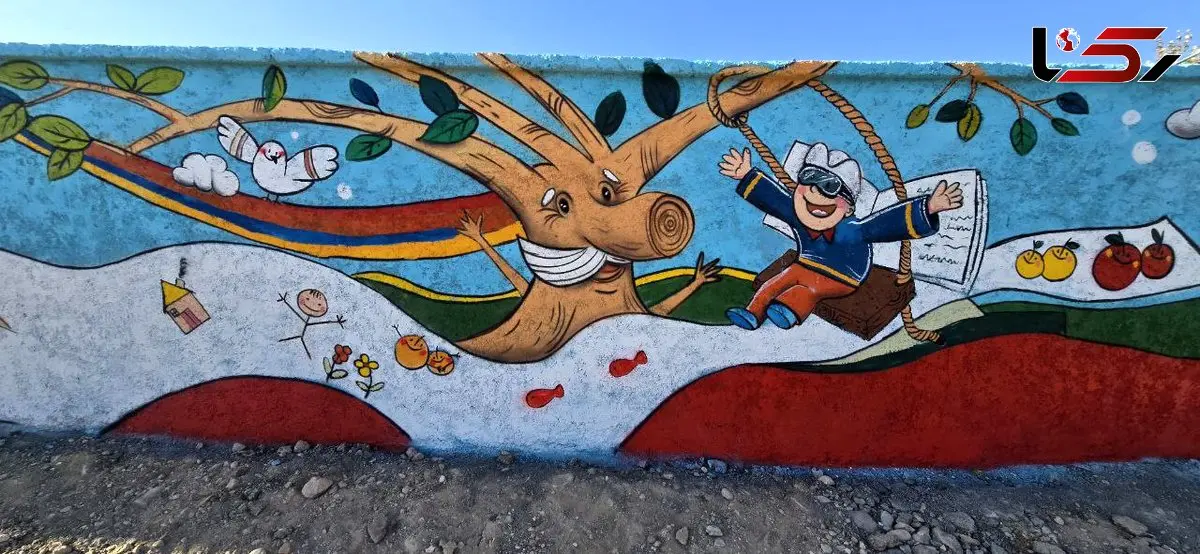 دیوارهای کهنه مدارس روستایی را با خود بچه ها رنگی کردیم / آموزش و پرورش  نه تنها کمک نمی کرد؛ بلکه مجوز هم نمی داد ! + فیلم