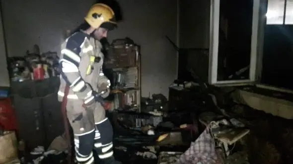 زنده زنده سوختن دردناک یک مرد در اسفراین + عکس محل حادثه