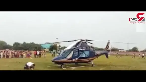خطری که از بیخ گوش خلبان هلی کوپتر گذشت! + فیلم 