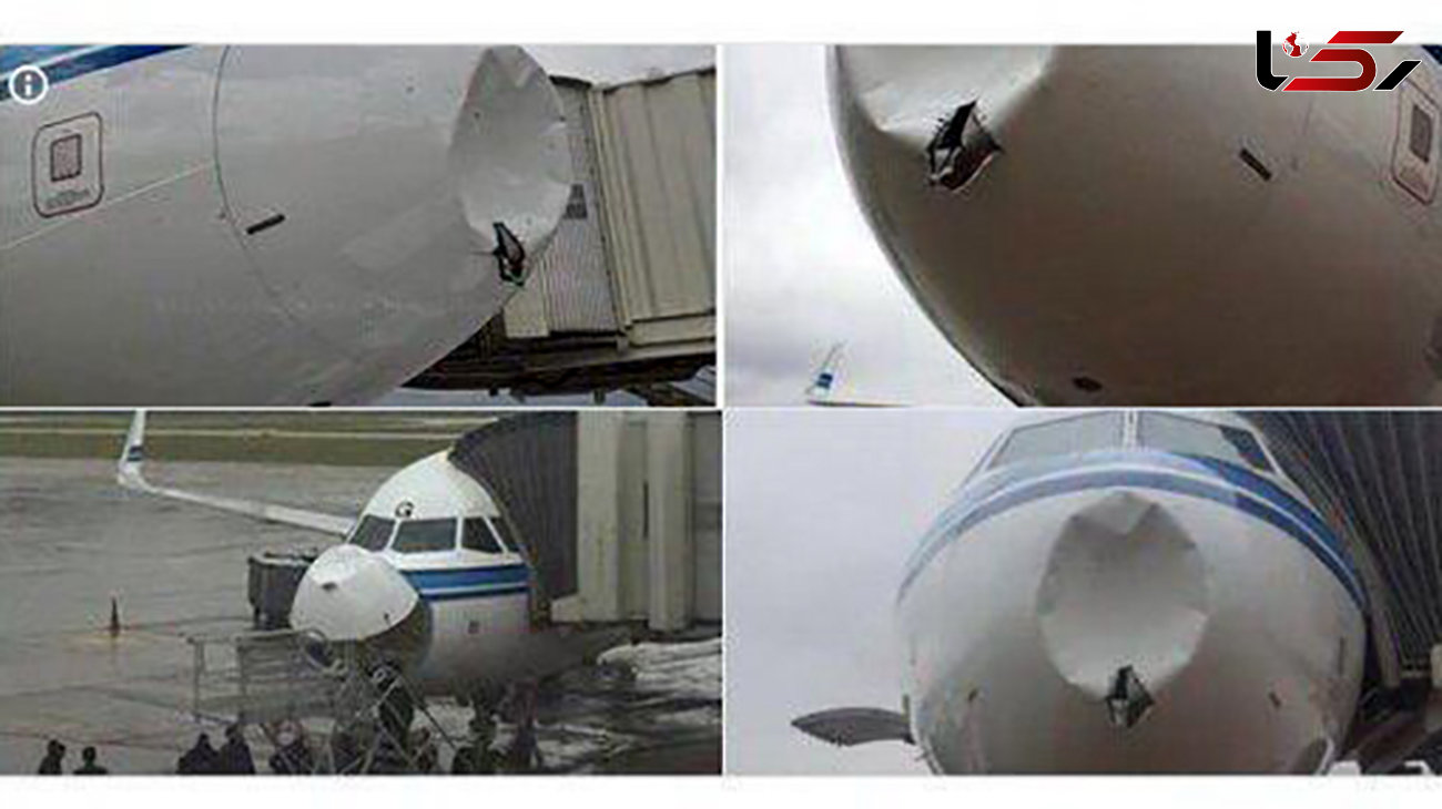 برخورد صاعقه با هواپیمای کویتی صحنه ای وحشتناک رقم زد / خطر از بیخ گوش مسافران گذشت+عکس