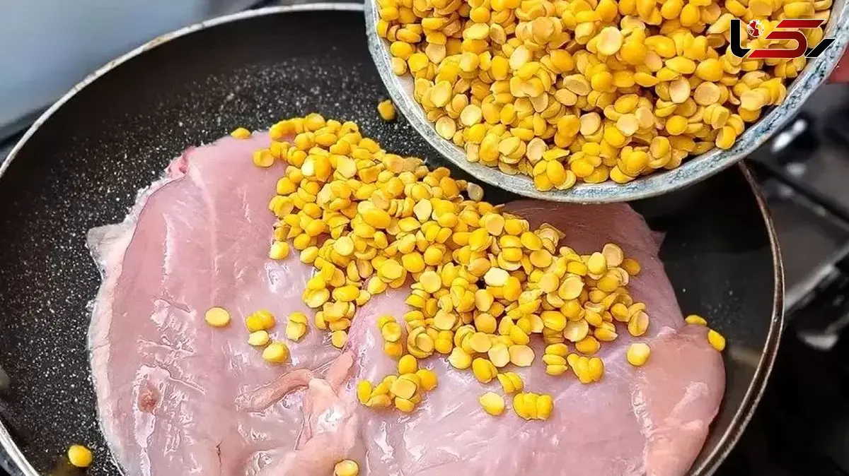 یک غذای ساده و متفاوت با ترکیب خوشمزه لپه و مرغ / فیلم