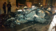 تصادف وحشتناک در شب گردی های دو جوان 25 ساله در شرق تهران+عکس و فیلم
