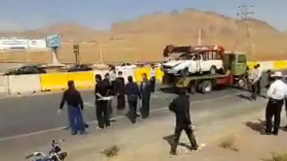 زن گلپایگانی یک روز بعد از مرگ شوهرش جان داد /  تصادف مرگبار خانواده خوانساری + فیلم و عکس