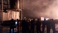 آتش در انبار روغن یک کارخانه در نشتارود
