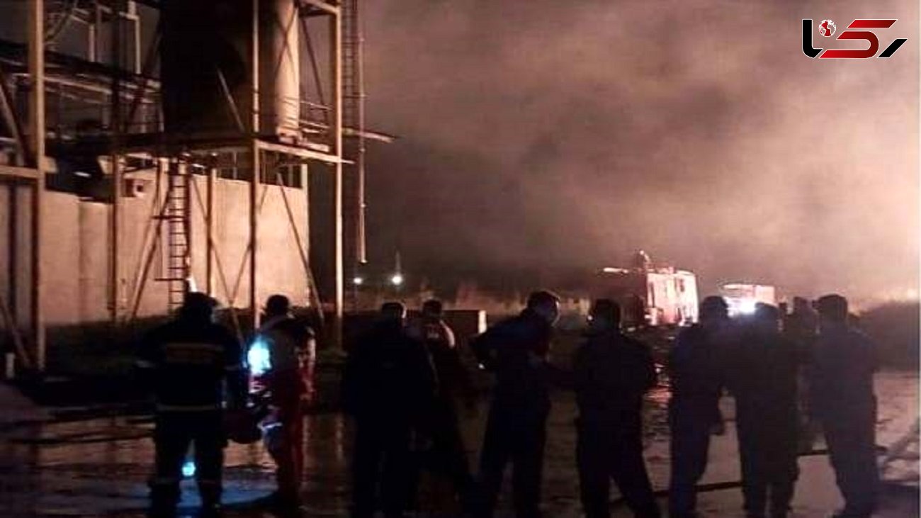 آتش در انبار روغن یک کارخانه در نشتارود