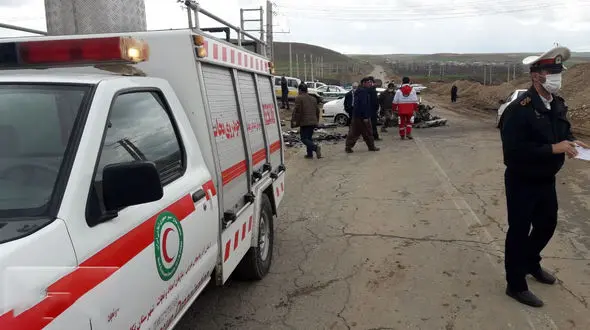 شاخ به شاخ مرگبار 2 خودرو در زنجان 