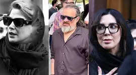 عکس / نگاهی تیپ و استایل بازیگران در مراسم ختم پدر رامبد جوان با عینک های 20 تا 80 میلیونی /  از حامد بهداد و طناز طباطبایی تا فاطیما بهارمست و حامد آهنگی و مهراب قاسم خانی