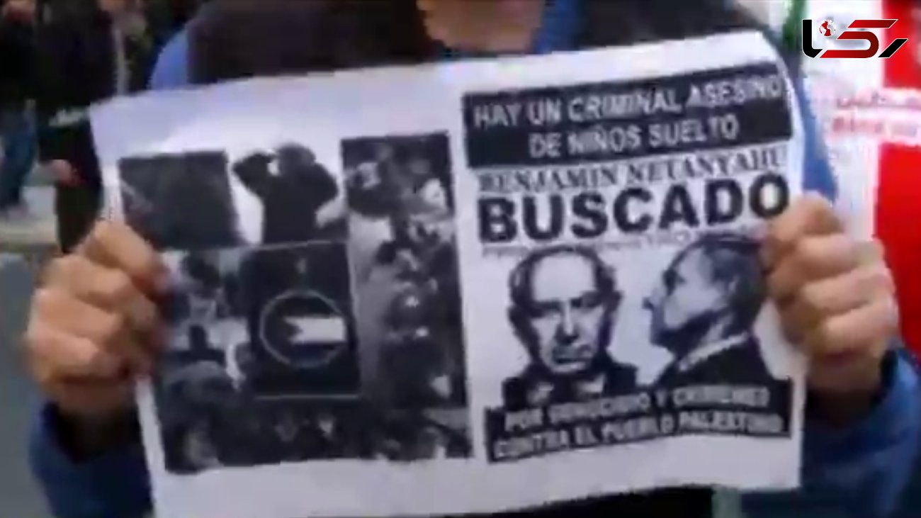 راهپیمایی مردم آرژانتین در اعتراض به سفر نتانیاهو به بوینس آیرس + فیلم