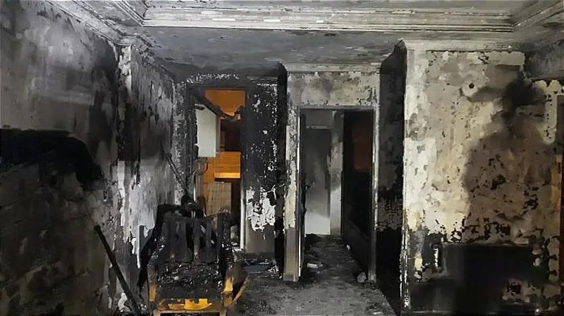 آتش سوزی گسترده در واحد مسکونی 