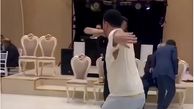 فیلم / رقص ایرانی دوست داماد عروسی را به هم زد ! /  غوغا با پیژامه و رکابی پاره در تالار عروسی !