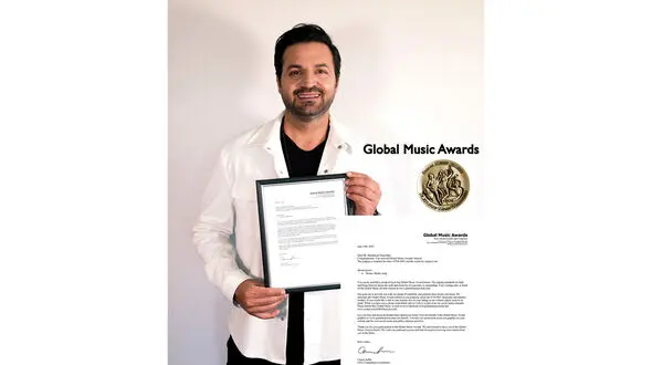 حمیدرضا نصرالهی برنده مدال برنز فستیوال جهانی موسیقی Global Music AWard 
