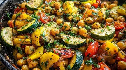 خوراک نخود و کدو سبز؛ شام سبک و خوشمزه در کمترین زمان