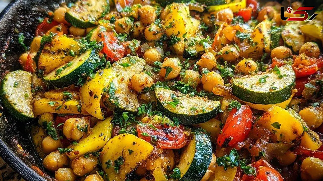 خوراک نخود و کدو سبز؛ شام سبک و خوشمزه در کمترین زمان