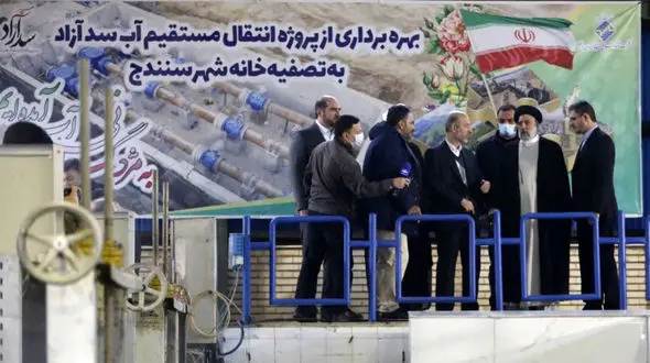 پروژه انتقال آب سد آزاد به سنندج با حضور رییس جمهور به بهره برداری رسید