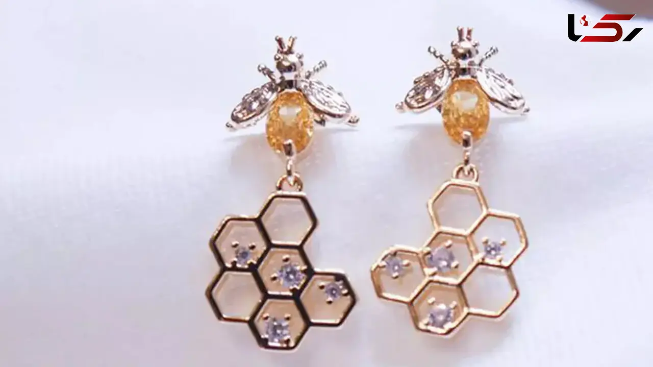 گوشواره طرح زنبور + عکس