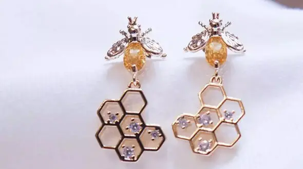 گوشواره طرح زنبور + عکس
