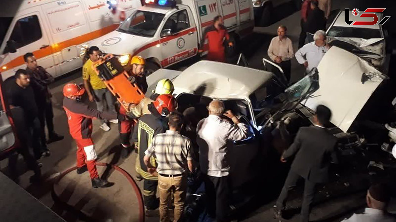 تصادف زنجیره ای در جاده نجف آباد / 3 خودرو 12 سرنشین زن و مرد داشتند