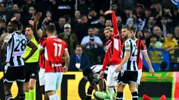 مصدومیت شدید و بیهوشی مایک مانیا دربازی با اودینزه + فیلم