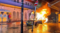 فیلم لحظه آتش زدن خودروی صهیونیست ها در رام الله