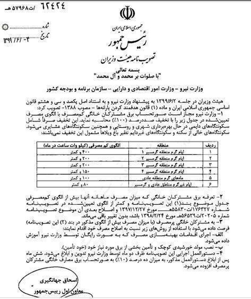 مصرف برق رایگان