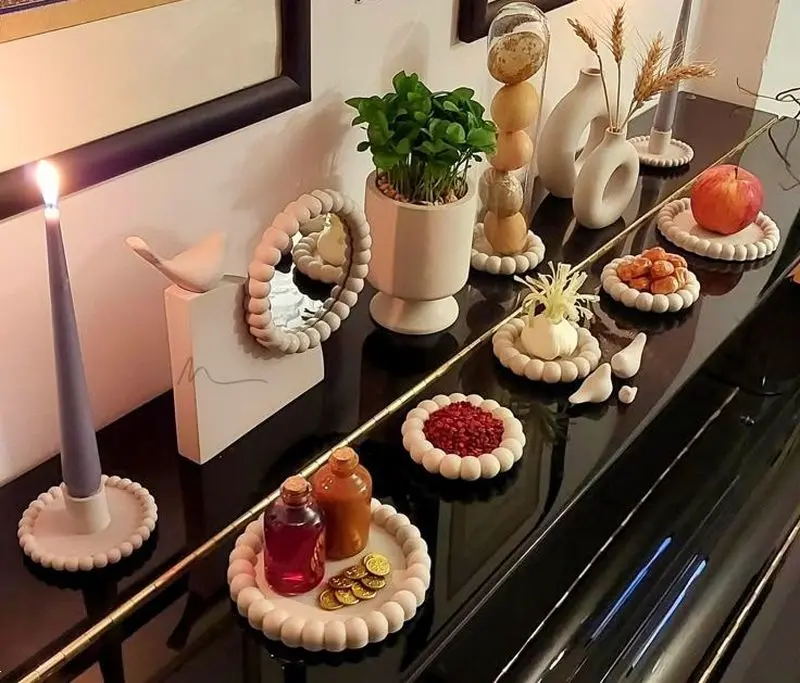 سفره هفت سین مدرن برای نوروز ۱۴۰۵ | شیک ترین مدل سفره هفت سین مدرن برای نوروز ۱۴۰۵ با بهترین ایده ها مخصوص نو عروس های باسلیقه!