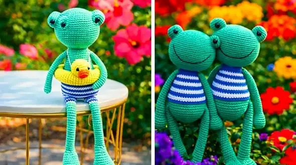 قورباغه کیوت دستبافت؛ بهترین هدیه ای که عشق رو هدیه میده + 15 مدل جذاب