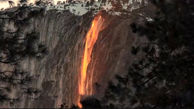 ببینید / تصاویر باورنکردنی از آبشار آتش وسط پارک + فیلم حیرت آور
