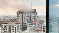 ببینید / لحظه انهدام برج فلسطین در پخش زنده الجزیره + فیلم