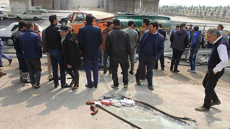 واژگونی خاور تانکر گازوئیل یک مصدوم بر جای گذاشت 