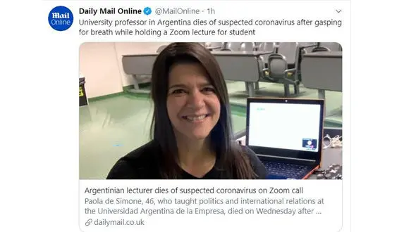 کرونا جان استاد دانشگاه را هنگام تدریس آنلاین در مقابل دانشجویانش گرفت + عکس 