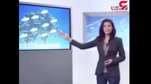 خانم مجری سرشناس بدجوری جلوی دوربین زمین خورد ! + فیلم