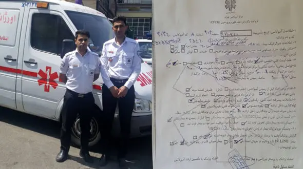 نجات مرد 60 ساله از مرگ در تهران + عکس 