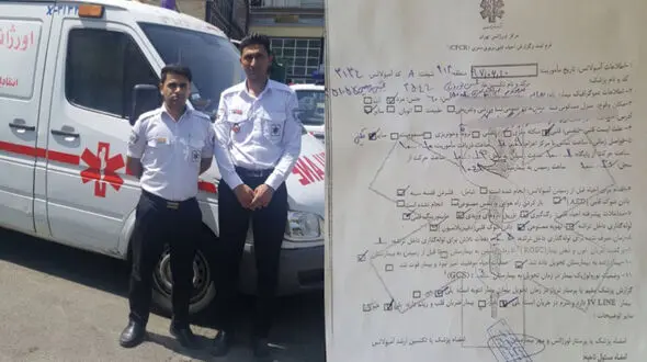نجات مرد 60 ساله از مرگ در تهران + عکس 