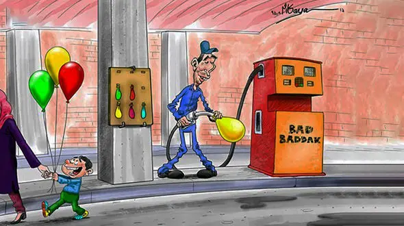 صف های طولانی بنزین در شمال کشور نتیجه انبارهای خالی وزارت نفت؟!