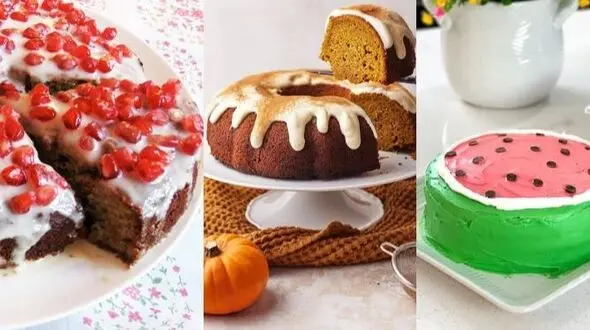 آموزش درست کردن 3 نوع کیک شب یلدا + تزئین خاص