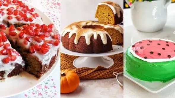 آموزش درست کردن 3 نوع کیک شب یلدا + تزئین خاص