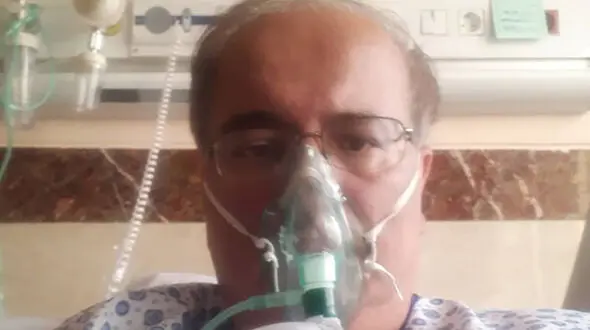 بستری نویسنده معروف ایران در بیمارستان / کرونا با درگیری شدید ریه + عکس