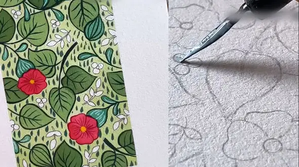 نقاشی گل و برگ / فیلم