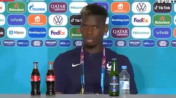 انتقاد پوگبا از مشروبات الکلی در نشست خبری + فیلم