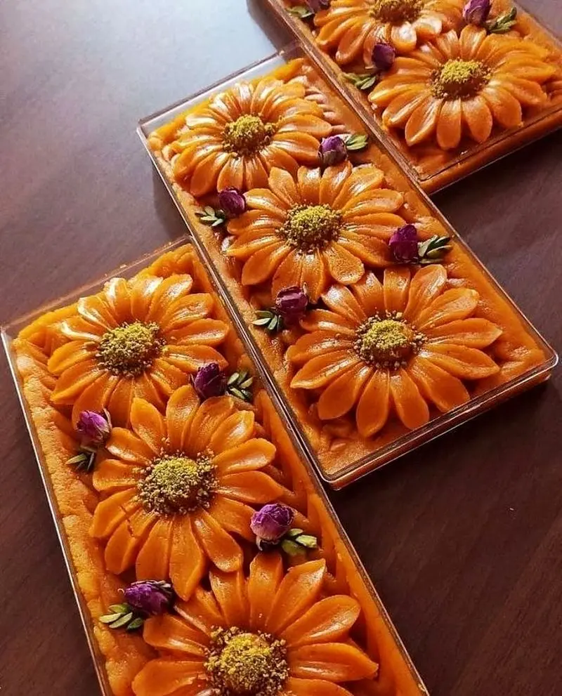 تزیین حلوا مجلسی برای مراسم ختم