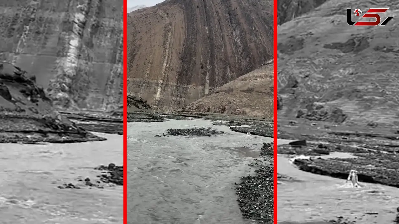 فیلم جریان پرحجم آب در مسیر ورودی سد کرج
