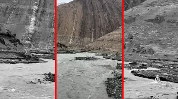 فیلم جریان پرحجم آب در مسیر ورودی سد کرج