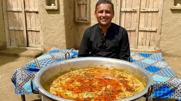 غذای محلی در پاکستان؛ دستور پخت حلیم با ران گوسفند + فیلم