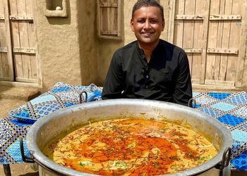 غذای محلی در پاکستان؛ دستور پخت حلیم با ران گوسفند + فیلم
