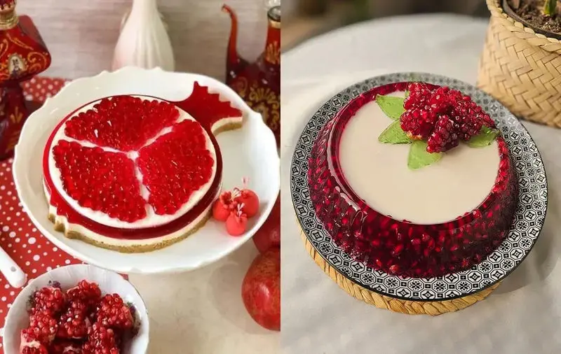 تزیین کیک شب یلدا خانگی با ژله