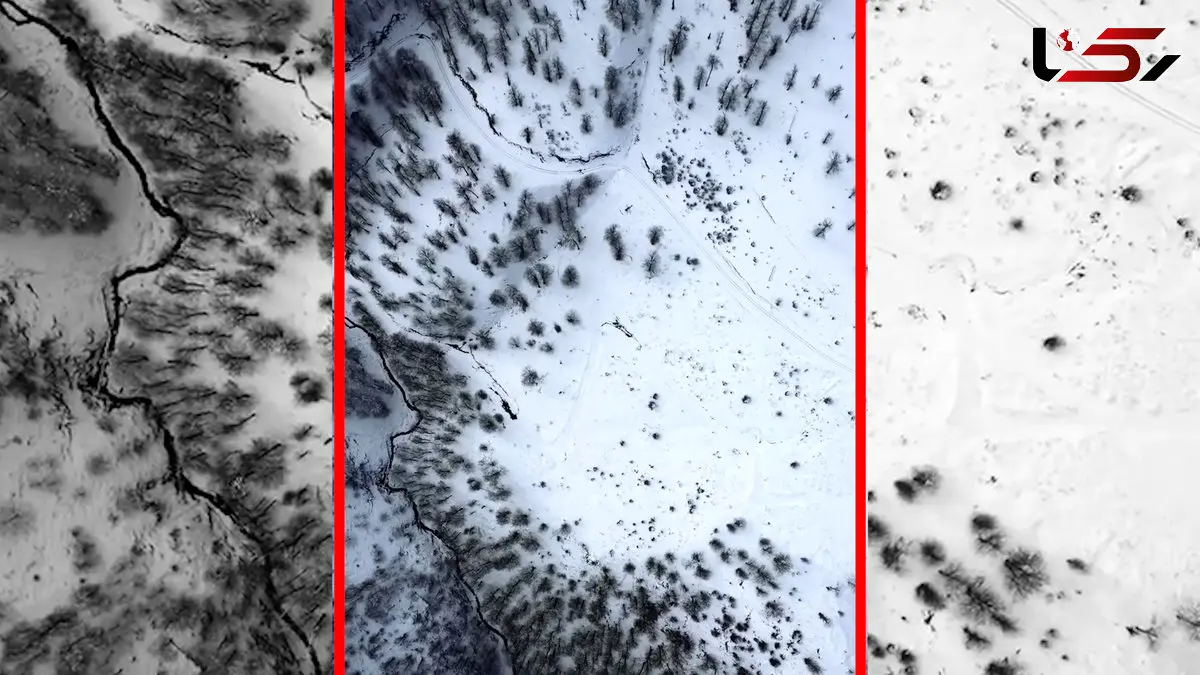 فیلم مناظر هوایی دشت دومن پس از بارش برف