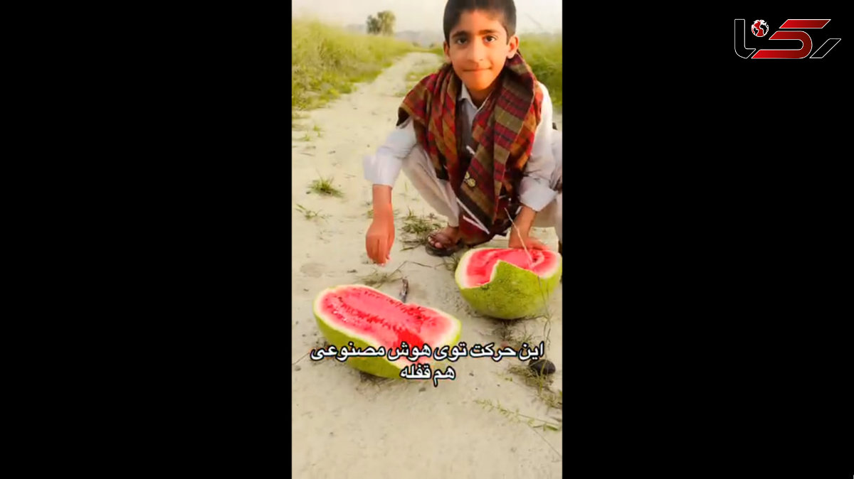فیلم / خلاقیت جالب و عجیب پسر زاهدانی را در برش هندوانه ببینید